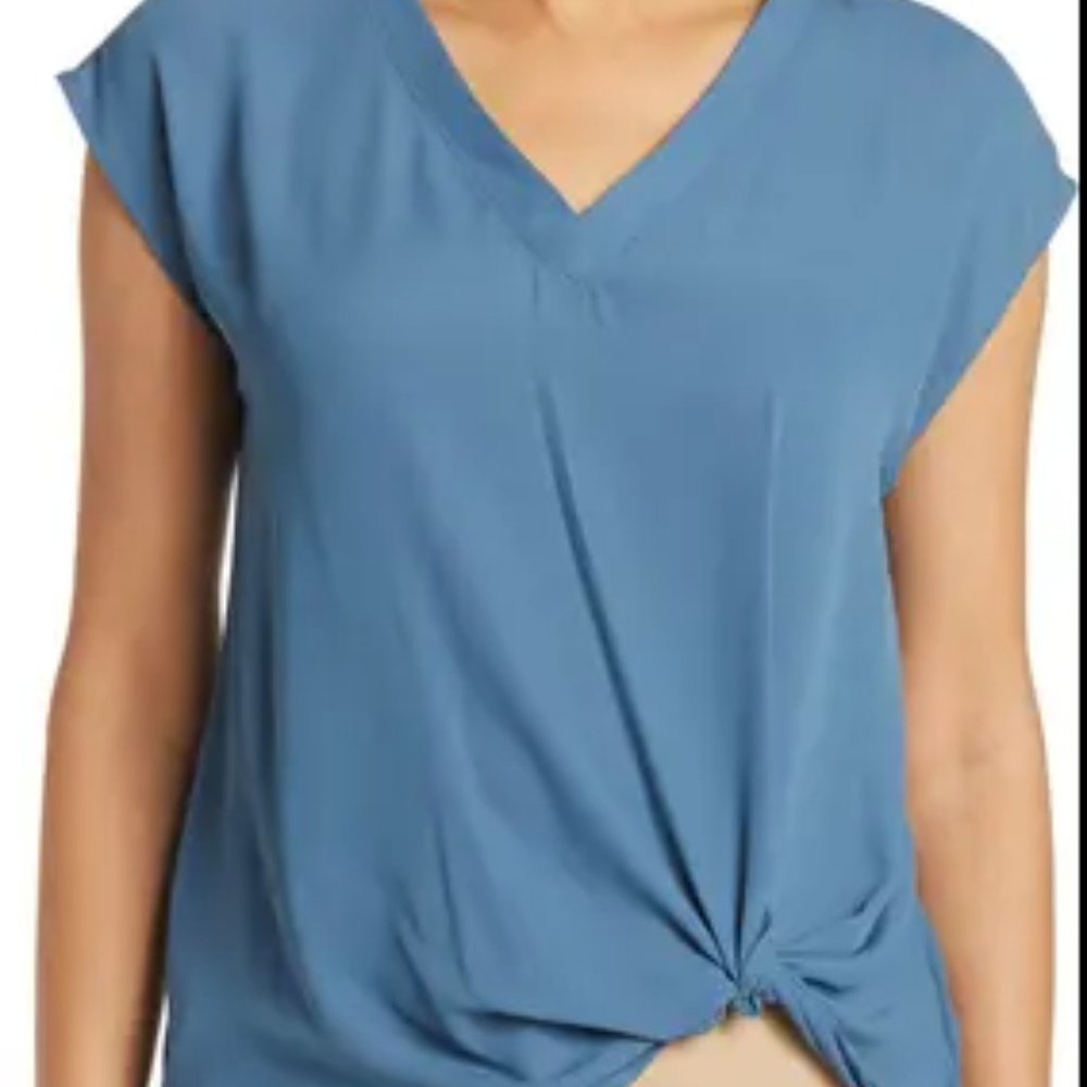 Twisted Hem Blouse Size M Pleione